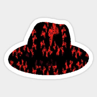 black hat red batterfly Sticker